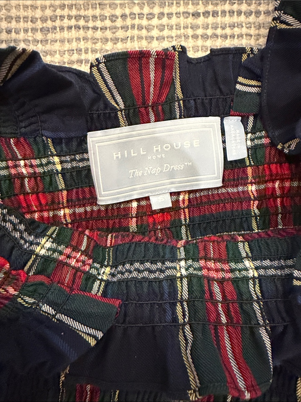 Hill House Navy and Red Plaid Tiered Sundress - Picture 2 of 2